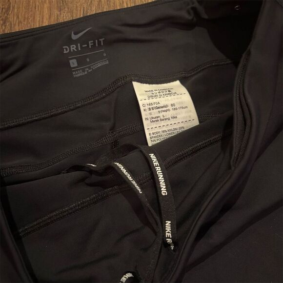 Nike Women's Dri-FIT Running Crop Leggings Black Size L - Picture 4 of 12